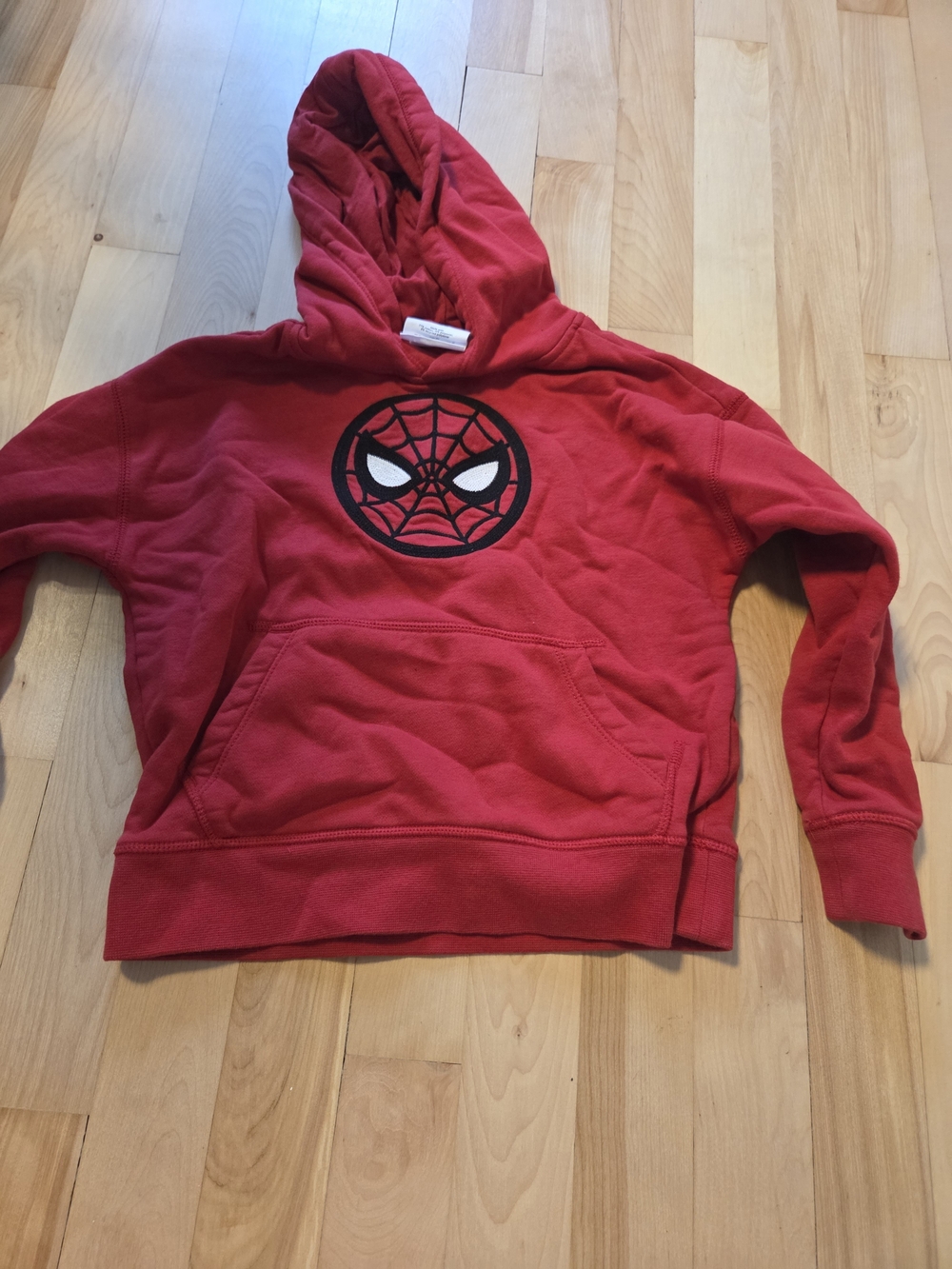 GAP Red Kids Hoodie with Spider Web Face Graphic
